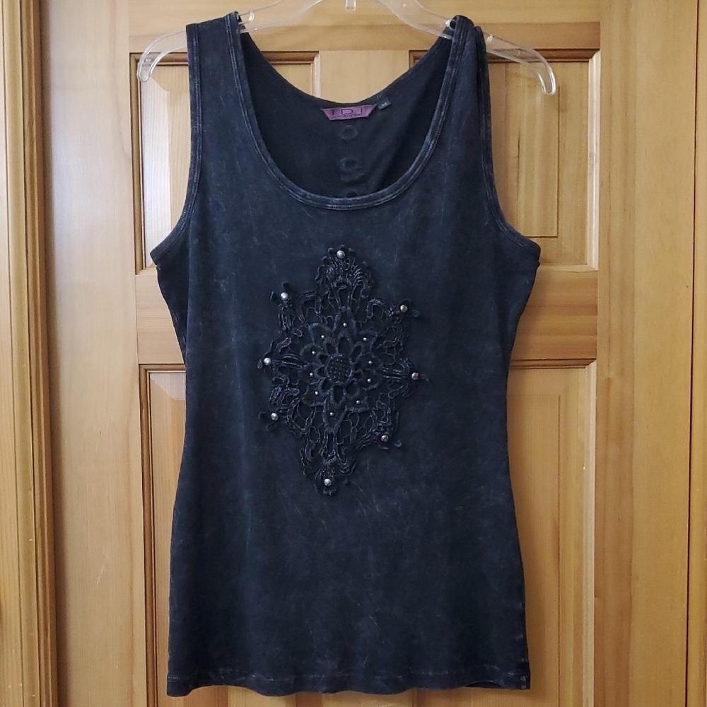 Idi Black Embellished Tank Top